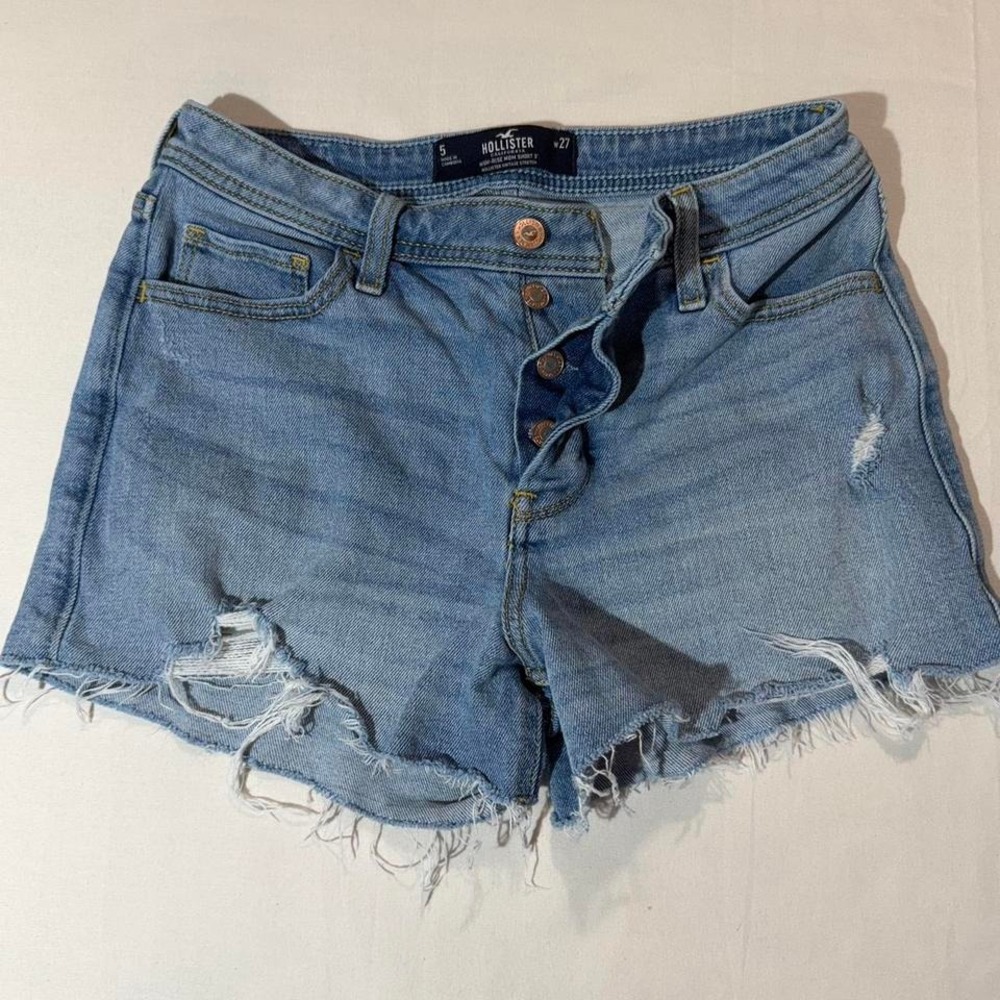 Hollister Denim shorts distressed Sz 5 Summer Boho Festival